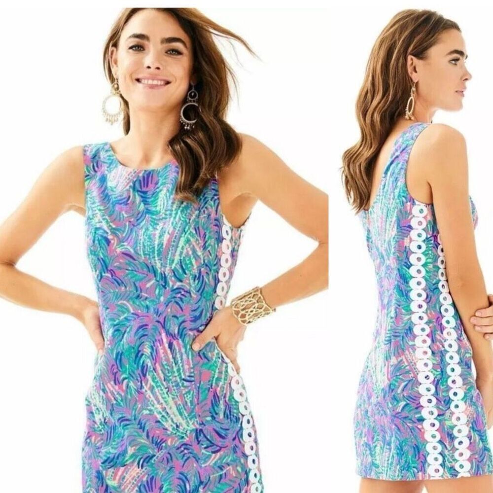 NWT Lilly Pulitzer Pink Sunset Coco Breeze Mila Shift dress, Sz 4 $178